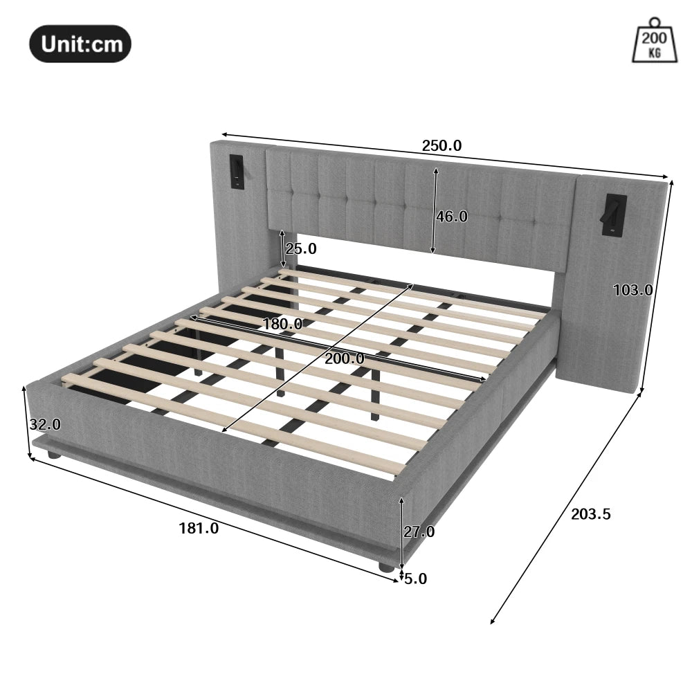 Multifunktionell dubbelsängram