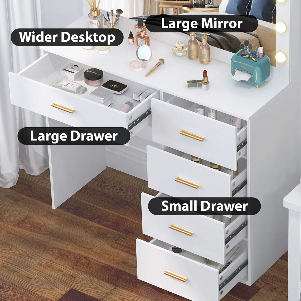 11 LED-lampor, sminkbord