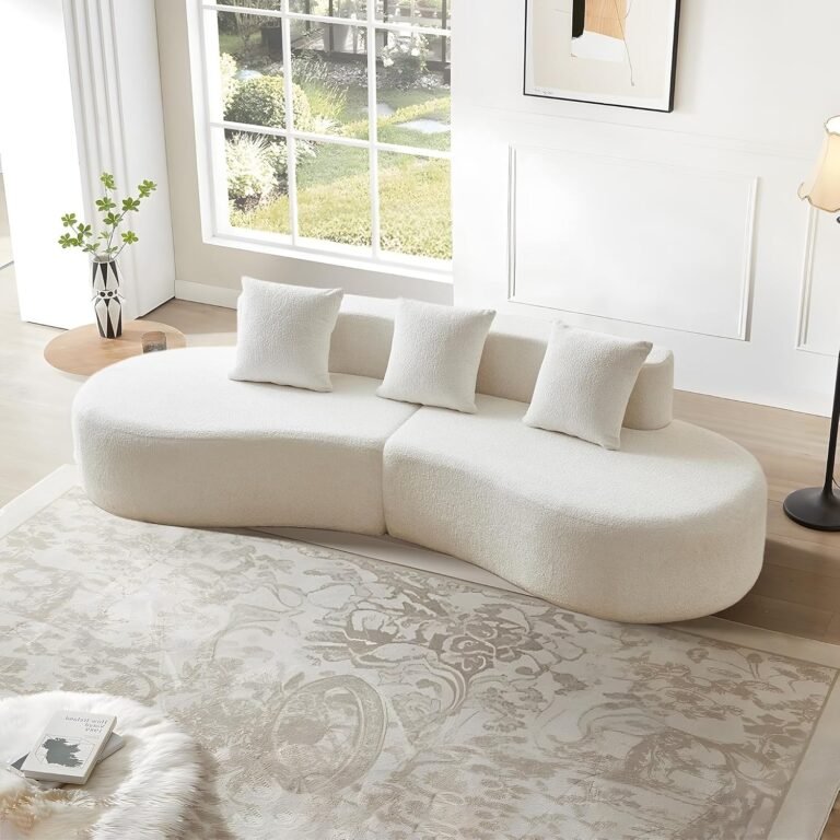 Curved Couch, Mid Century Modern Half Moon Sofa - MDS-S077-1