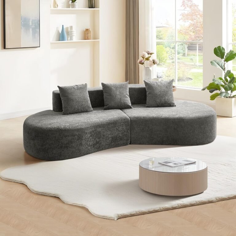 Curved Couch, Mid Century Modern Half Moon Sofa - MDS-S077-10