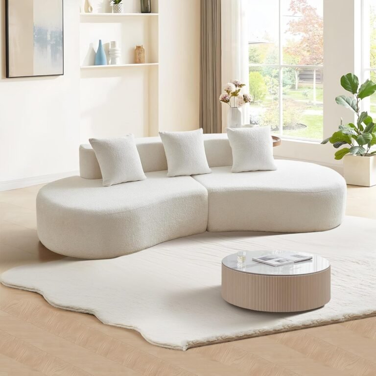 Curved Couch, Mid Century Modern Half Moon Sofa - MDS-S077-3