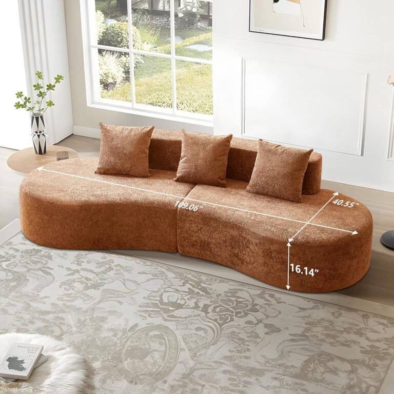 Curved Couch, Mid Century Modern Half Moon Sofa - MDS-S077-5