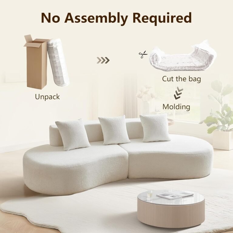 Curved Couch, Mid Century Modern Half Moon Sofa - MDS-S077-7