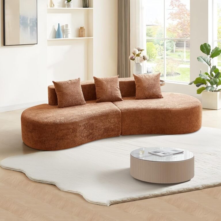 Curved Couch, Mid Century Modern Half Moon Sofa - MDS-S077-9