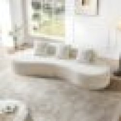 Curved Couch, Mid Century Modern Half Moon Sofa - MDS-S077-1